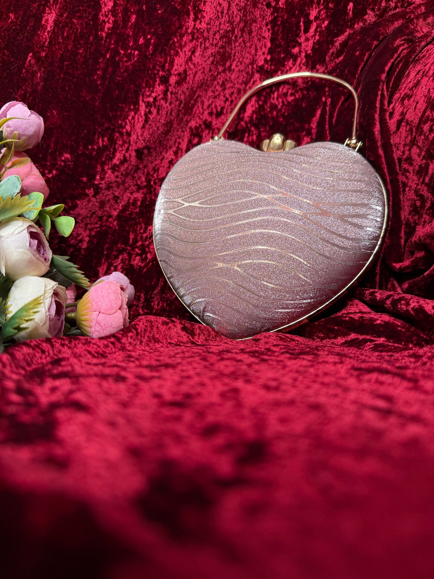 Pink Heart Clutch