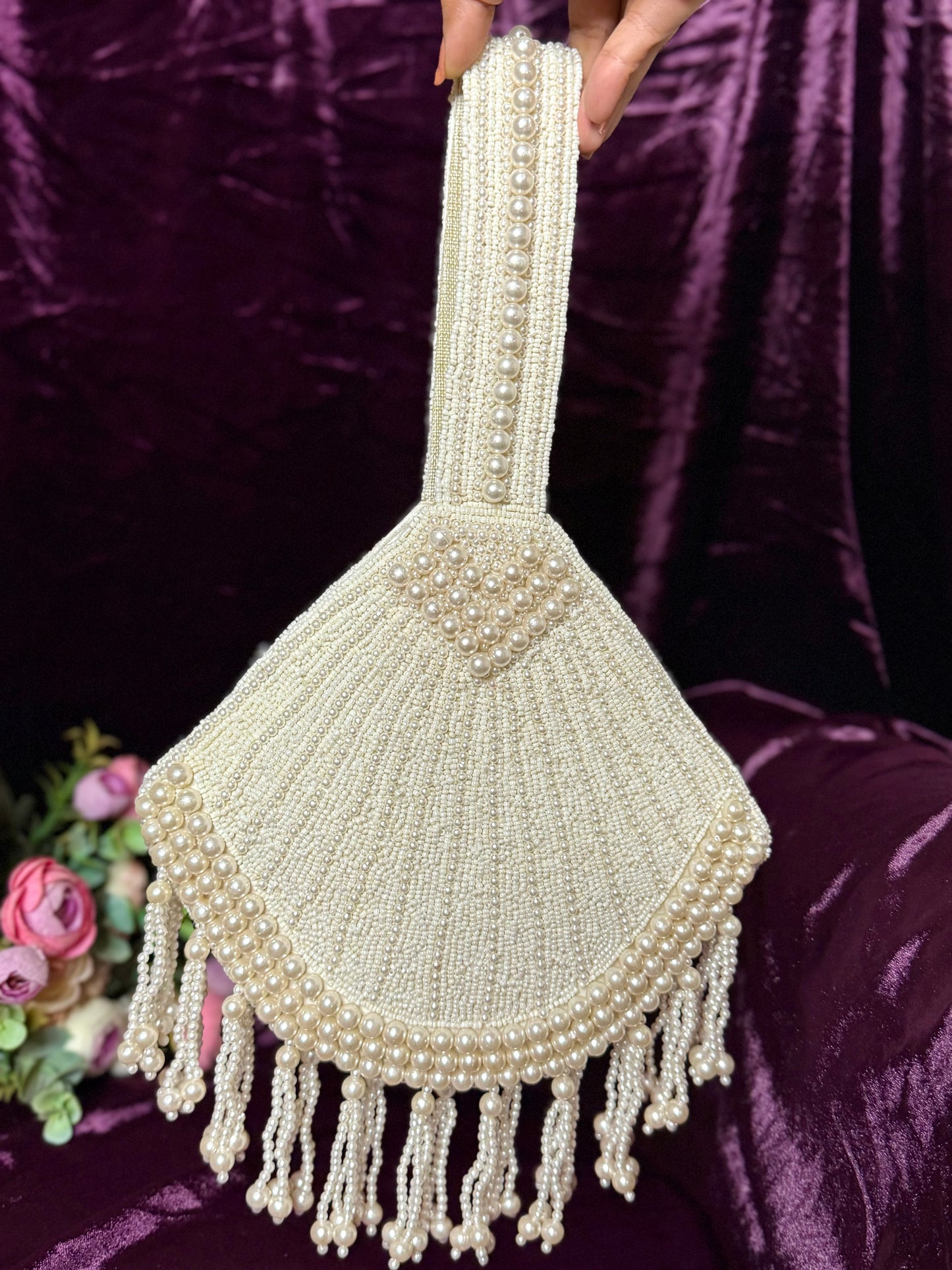 WhiteGrace Tassel Potli