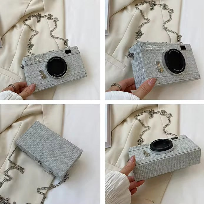 Silver Camera Bag