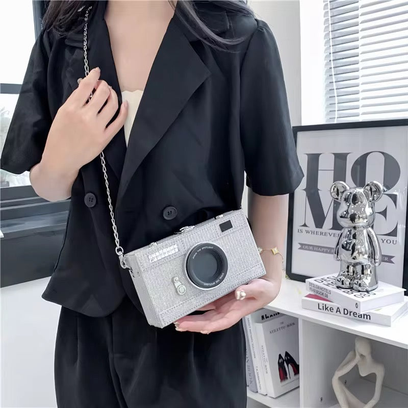 Silver Camera Bag
