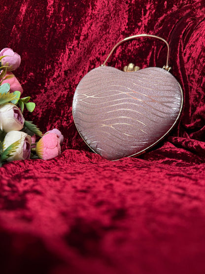 Clutch Heart Pink bag