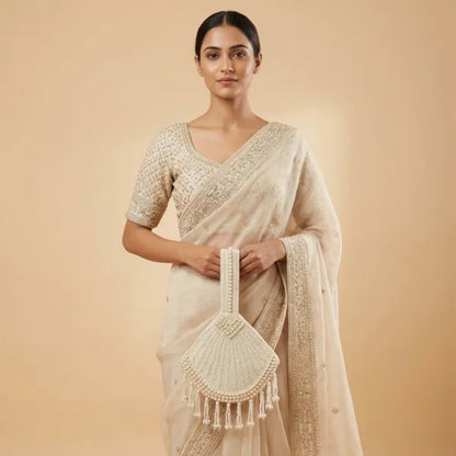 TRIA WhiteGrace Tassel Potli