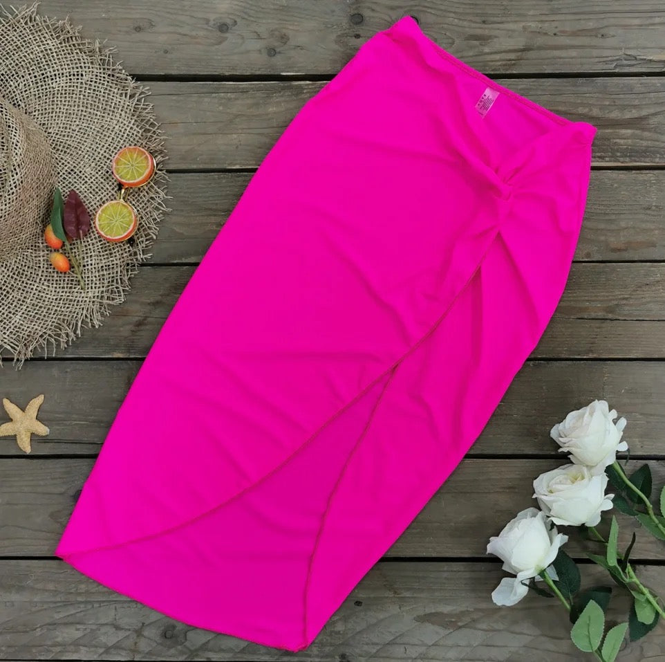 Hotpink Ruffles Beach wear