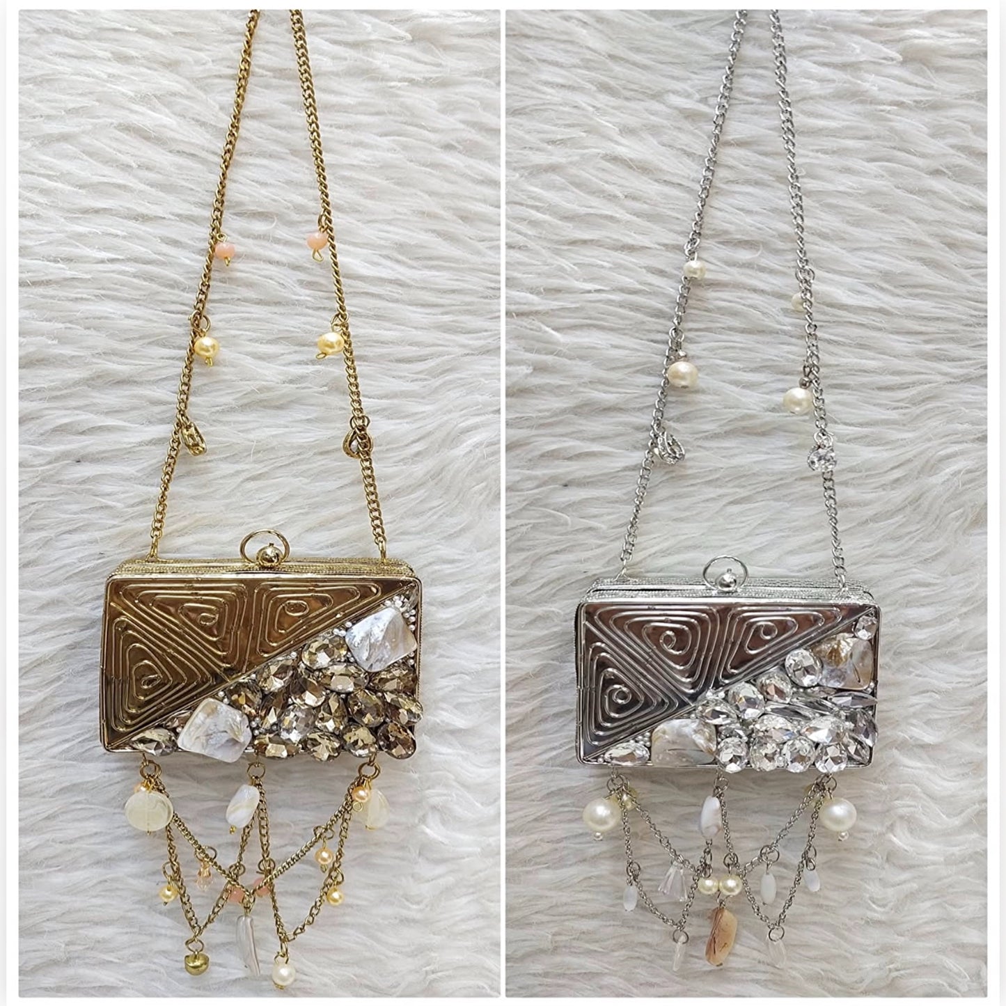 Parisa Gold Mini Metal Bag