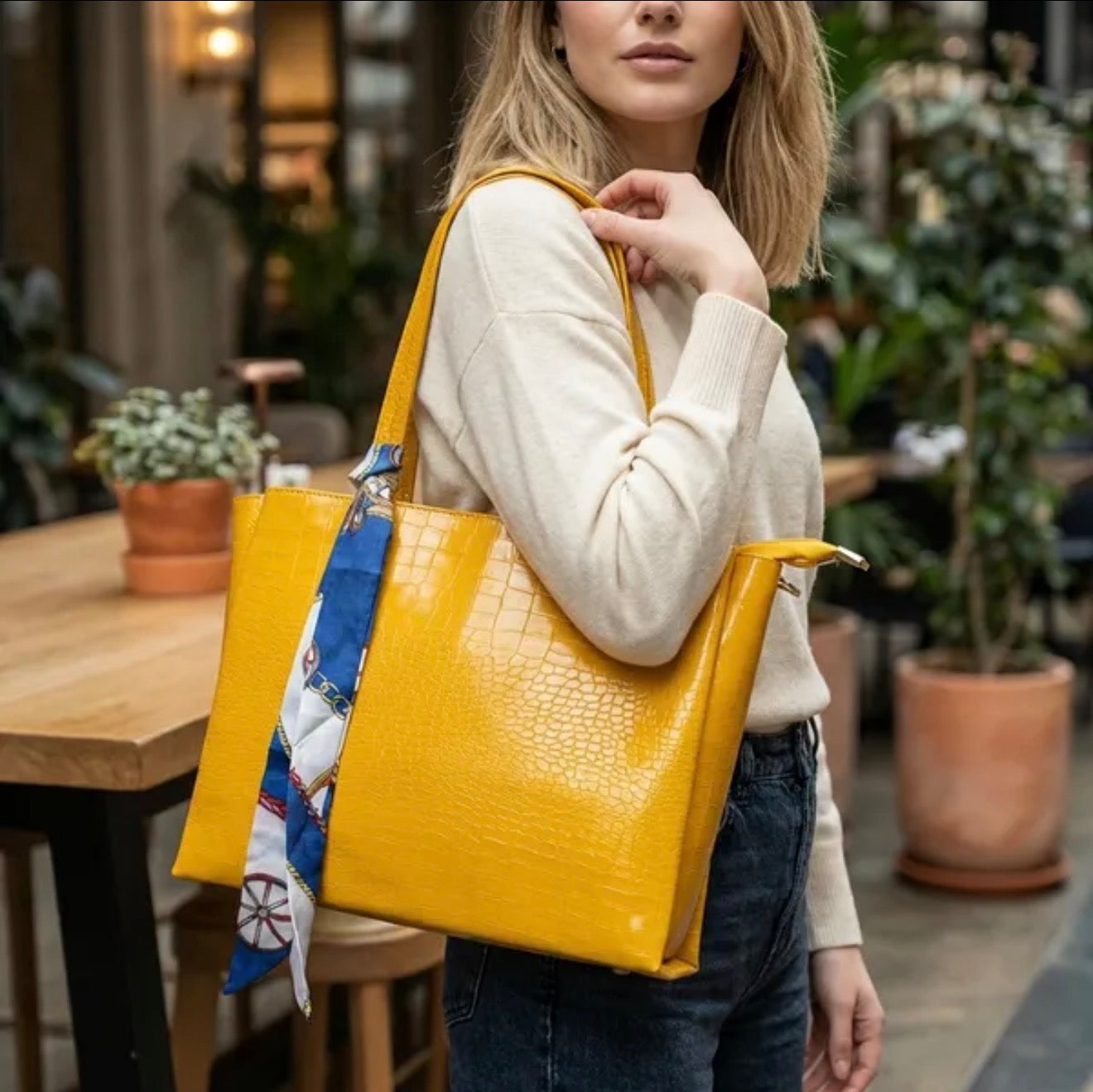 Mustard Tote Bag
