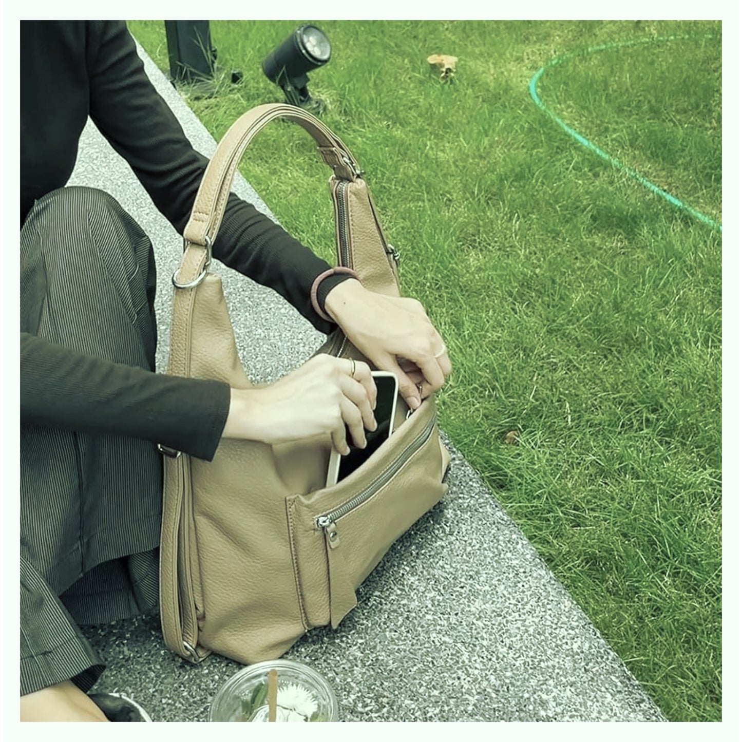 Ema beige tote bag