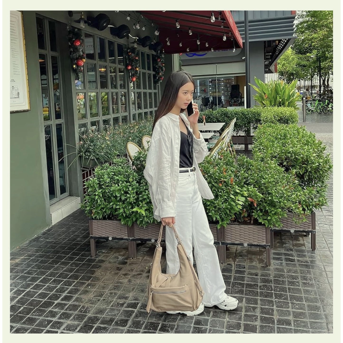 Ema beige tote bag