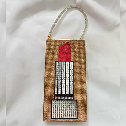 Lipstick Gold Clutch
