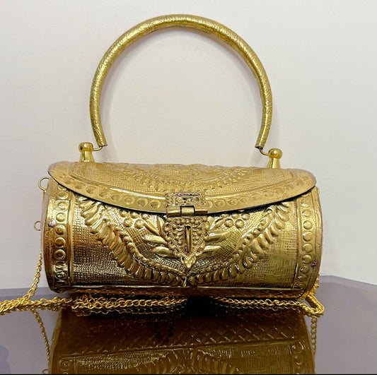 Cylin Gold Metal Bag
