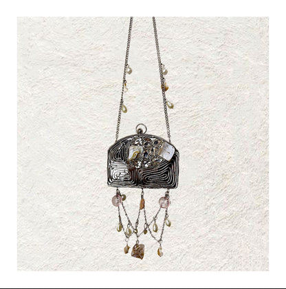 Parisa Silver Mini Metal Bag