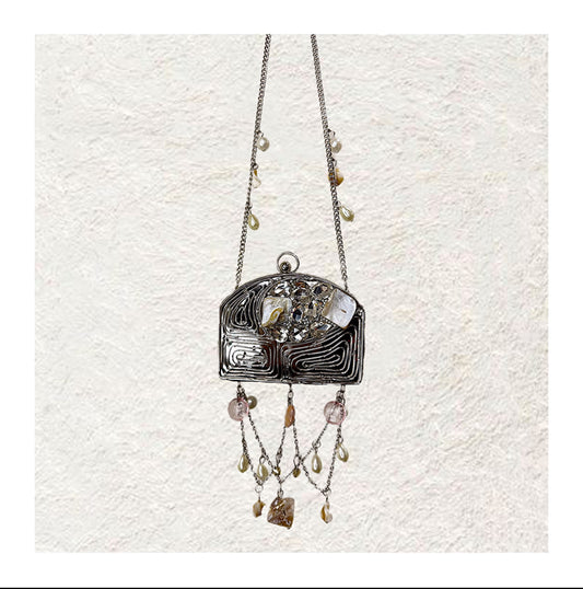 Parisa Silver Mini Metal Bag